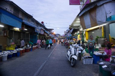 Deniz ürünleri sonrası ürün piyasa yerel balıkçılık Köyü, Tayland