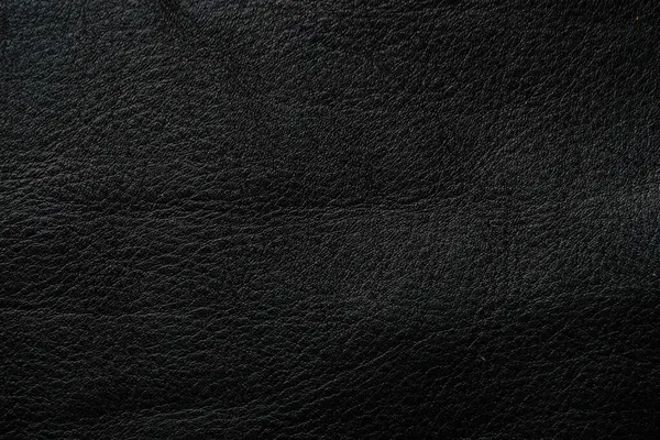 Czarny Autentyczne Fullgrain Skóra Krowa Tekstury Skóry Tło — Zdjęcie stockowe