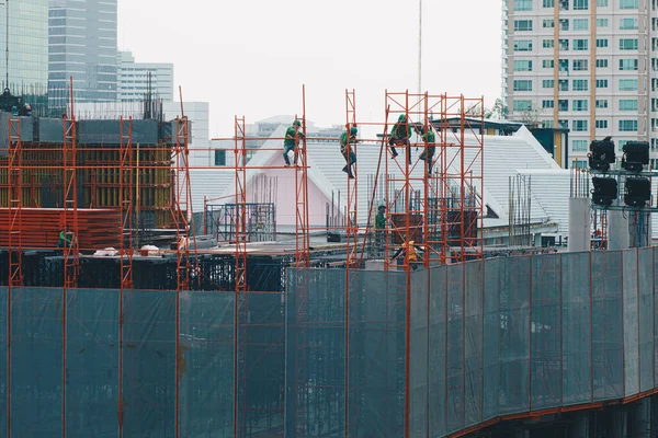 Baustelle Bürogebäude Bangkok Stadt Thailand Hallo Aufstieg Bauindustrie — Stockfoto