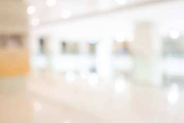 Modern hastane kliniğinin iç mimarisi, sağlık ve sağlık hizmetleri kavramının soyut bulanık arkaplanı