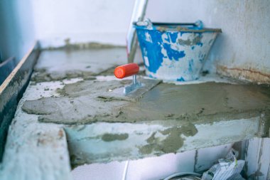 Çimento sıva iç yenileme ekipman yeni ev inşa endüstrisi ile çalışıyor