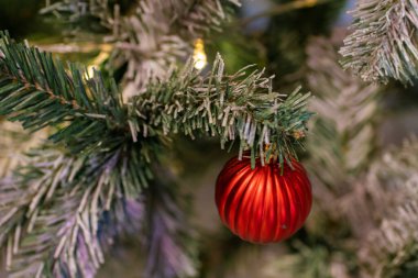 Süslemeli Noel ağacı Gece sahnesi Mutlu Noeller