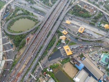 Hava görüntüsü taşımacılığı şehir kavşağı yolu ile otomobil hareketi karayolu taşımacılığı endüstrisi