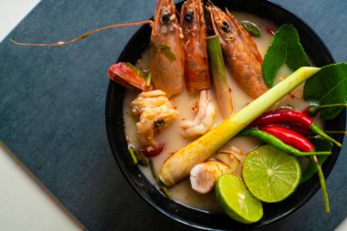 Spicy shrimp in milk curry Tom Yum Kung asian spicy food