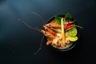 Spicy shrimp in milk curry Tom Yum Kung asian spicy food