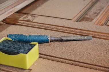 Ahşap kapı çalışma aracı marangoz nesne kopyalama alanı