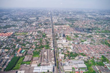 Ekspres yolu havadan görünümü gün zaman sigara kentsel çapraz