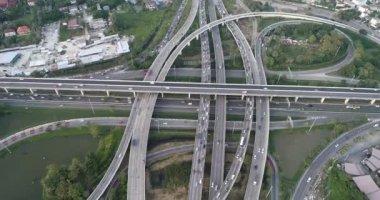 Hava manzaralı trafik kavşağı şehir taşımacılığı endüstrisi