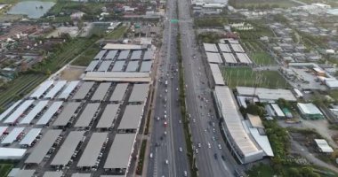 Hava manzaralı trafik kavşağı şehir taşımacılığı endüstrisi