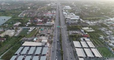 Hava manzaralı trafik kavşağı şehir taşımacılığı endüstrisi