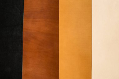 Hakiki sebze bronzlaştırılmış deri, 4 renk gölge dokusu, deri endüstrisi