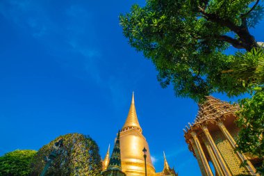 Zümrüt Buda 'nın saray tapınağı. Bangkok Tayland' a seyahat.
