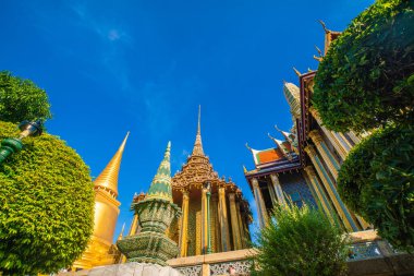 Zümrüt Buda 'nın saray tapınağı. Bangkok Tayland' a seyahat.