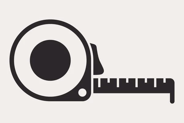 Икона Мера Ленты Вектор Изолирован Измерительное Оборудование Используется Измерения Длины — стоковый вектор