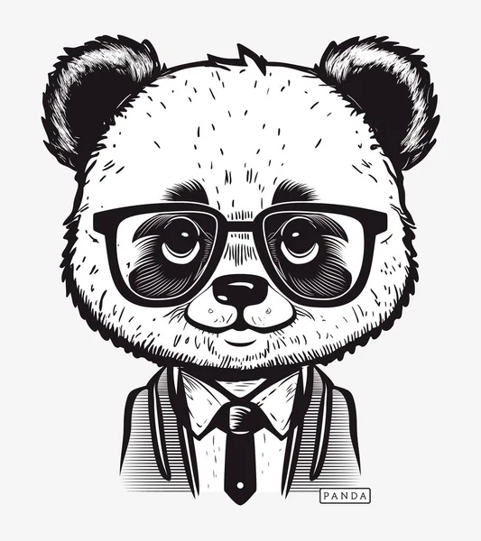 Cute Panda Vector Icon Cartoon Character Wildlife Animal Logo Design — Stock Vector