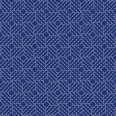 Japon Sashiko Kusursuz Vektör Örnekleri. Asya Nakış Motifleri. Soyut Tekrarlayan Geometrik Arkaplan