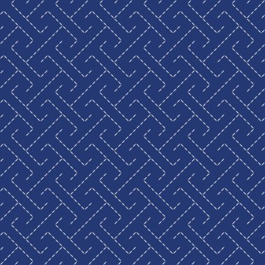 Japon Sashiko Kusursuz Vektör Örnekleri. Asya Nakış Motifleri. Soyut Tekrarlayan Geometrik Arkaplan