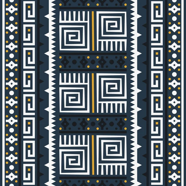 Modèle Sans Couture Tribale Ethnic Geometric Vector Background Style Aztèque — Image vectorielle