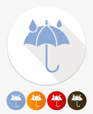 Kuru tut. Nemden koru. Paketleme Sembolü. Hasarı Önlemek İçin Kuru Koşullar Gereken Ögeleri İmzala ve Etiketle. Şemsiye - Vektör Sembolü