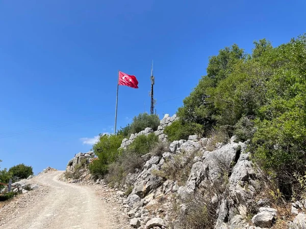 Turkey Flag Mountains — Stock Photo, Image
