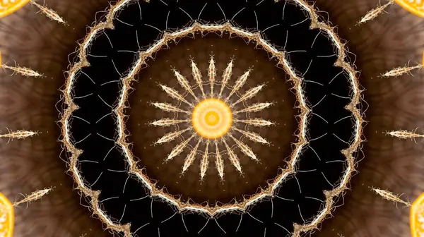 幾何学的なデザイン ベクトル万華鏡モザイク 抽象的なモザイク背景 カラフルな未来的な背景 幾何学的な三角形パターン モザイクの質感 抽象フラクタル万華鏡幾何学模様の抽象フラクタル背景 — ストック写真