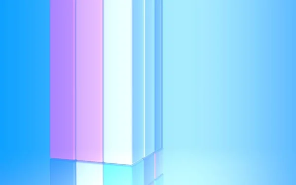 Abstract Render Light Emitter Glass Iridescent Holographic Vibrant Gradient Wave — Stock Photo, Image