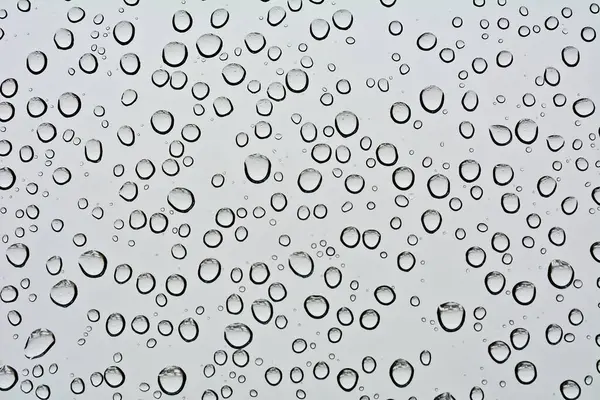 Krople Deszczu Czystym Szkle Zdjęcie Stockowe