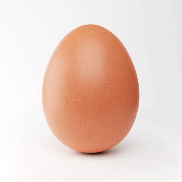 在白蛋上分离的新鲜鸡蛋 — 图库照片