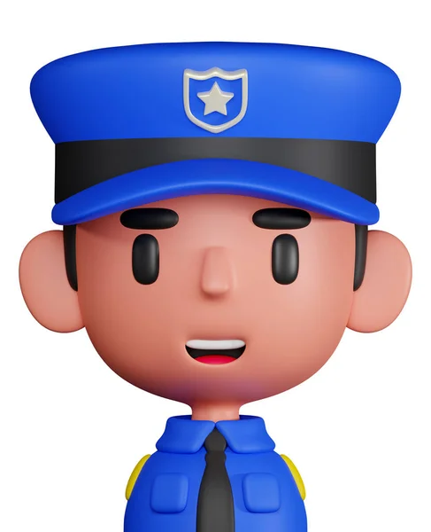 Ілюстрація Чоловічих Поліцейських Персонажів Піктограма Поліцейського — стокове фото