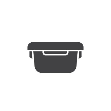 Food box glyph icon. Take away food container linear style sign for mobile concept and web design