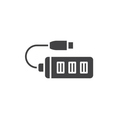 USB HUB glyph icon. linear style sign for mobile concept and web design.