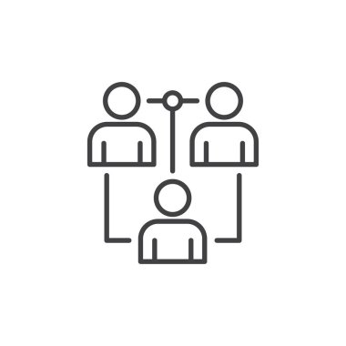 People management vector icon. line sign for mobile concept and web design.