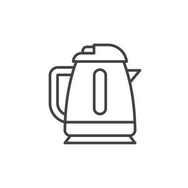 Electric kettle line icon. linear style sign for mobile concept and web design.