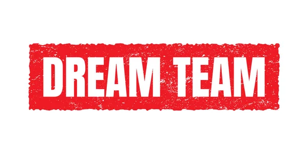 Dream Team Vector Stamp Graphic Red Color — Vector de stock
