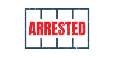 Tutuklu Lastik Grunge Mühür Vektör Çizimi, vektör grafiği