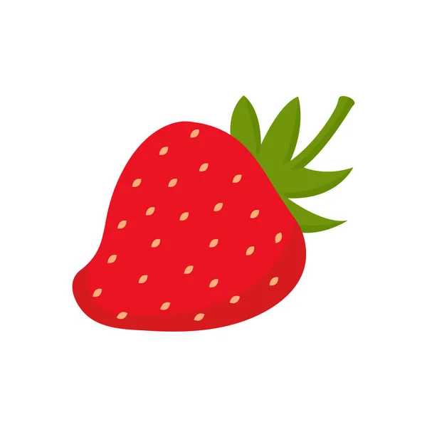 Stawberry Czerwony Letni Owoc Białe Tło Ilustracja Graficzna Wektora Wegetariańska — Wektor stockowy