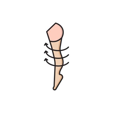 Sıkıştırma çorapları renk simgesi, tıbbi ve ekipman, ilaç çorapları işareti, vektör grafikleri, beyaz arka planda katı bir desen, 10 birim eder.