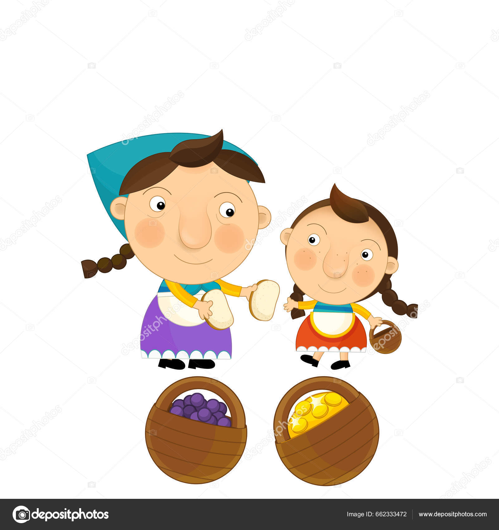 Καρτούν Ευτυχισμένη Σκηνή Την Οικογένεια Αγρόκτημα Μαζί Μητέρα Και Παιδί —  Φωτογραφία Αρχείου © agaes8080 #662333472