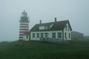 Batı Quoddy Baş Feneri Sisli, Lubec, Maine