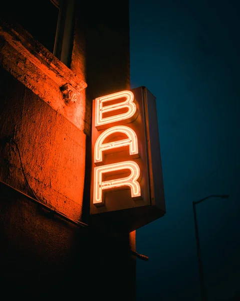 Rocka Rolla Neon Bar Sign Brooklyn New York — стокове фото