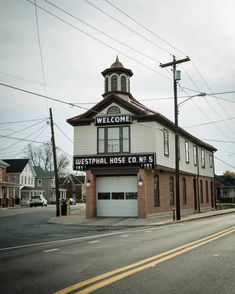 Martinsburg Fire Station Vintage Bord Martinsburg West Virginia — Stockfoto