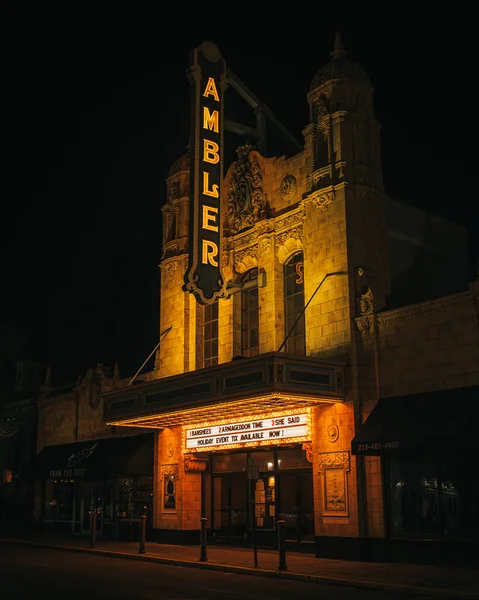Théâtre Ambler Nuit Ambler Pennsylvanie — Photo