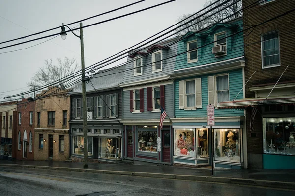 Shops Main Street Ellicott City Maryland — Stock Photo, Image