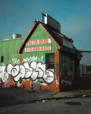 Pizza Deal vintage tabelası, Baltimore, Maryland