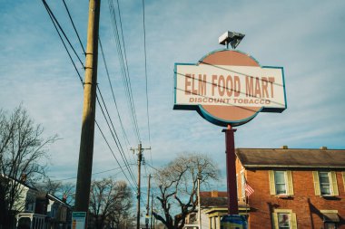 Elm Food Mart vintage sign, Ludlow, Kentucky