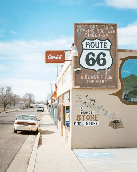 Zettlers Route Store Vintage Sign Ash Fork Arizona — Stock Photo, Image