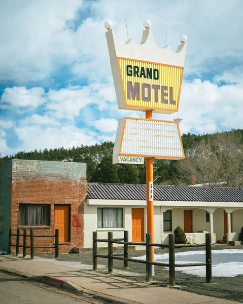 Panneau Vintage Grand Motel Sur Route Williams Arizona — Photo