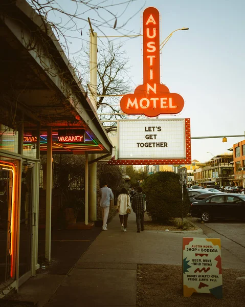Austin Motel Vintage Sign Austin Texas — Stock Photo, Image