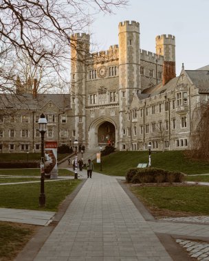 Princeton Üniversitesi, New Jersey 'de Blair Kemeri' nin mimarisi.
