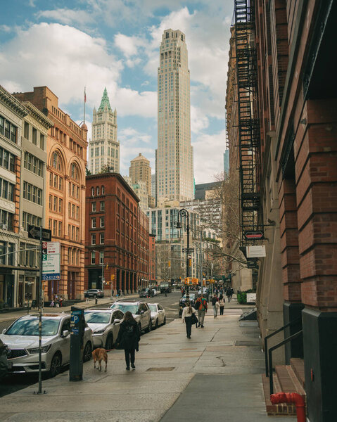 Hudson Street in Tribeca, Manhattan, New York